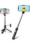 Bluetooth Extendable Selfie Sticks with Wireless Remote and Tripod Stand, 3-in-1 Multifunctional Selfie Stick with Tripod Stand Compatible with iPhone/OnePlus/Samsung/Oppo