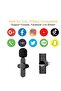 Wireless Plug-and-Play Clip-on Lapel Microphone Black - 3