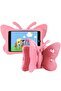 iPad 9th/8th/7th Gen Kids Case - Cute Butterfly Shockproof EVA Foam Stand Cover - Pink