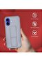 iPhone 16 Plus Titanium Gray Magnetic Car Mount Kickstand Case – Premium Silicone Multi-Stand with Hand Strap Grip - 7