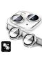 Camera Lens Protector for iPhone 16/iPhone 16 Plus – Tempered Glass Camera Cover with Automatic Alignment Metal Rings, HD Anti-Scratch Protection – Silver
