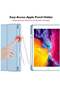 iPad 9.7 Case (2018/2017, 6th/5th Gen) Smart Cover with Pencil Holder – Soft Baby Skin Silicone Back, Full Body Protection, Auto Wake/Sleep, Sky Blue - 2