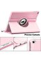 Pink 360° Rotating iPad Case with Auto Sleep/Wake – Compatible with iPad 9.7” (2017/2018), iPad Air 2 & Air - 3