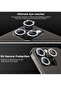 iPhone 15 Pro & 15 Pro Max Camera Lens Protector Bling Tempered Glass Diamond Metal Ring - 5