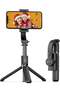 Tripod Selfie Stick Gimbal Stabilizer for Smartphones, Wireless Remote, 360° Auto Balance (Black) - 7