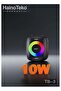 TB-3 Mini Wireless Portable Speaker with RGB Lighting, 10W Powerful Sound, Compact Design - Black - 4