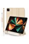 iPad Pro 12.9 Case 2022/2021 with Pencil Holder, Trifold Stand, Soft TPU Back (Champagne Gold)