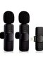 Wireless Lavalier Mic for iPhone iPad, Plug-Play with 2 Mics for Video, Vlogging, Auto Sync, Noise Reduction