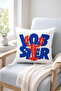 Lobster Blue Text Printed Marine Decorative Throw Pillow Cover Summer Home Decor 43X43 cm - 7