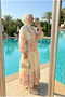 Women's Luxurious Floral Patterned Layered Hijab Dress – Elegant and Spacious Summer Style (Unlined) - 4