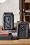 13891-3 Well Stoneware 4 Piece Bathroom Set Anthracite - 3