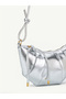 Women's Croissant Model Shoulder and Crossbody Bag with Rope Pendant Detail - 5