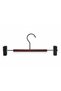3 Pieces of Wooden Pants and Skirt Hangers with Latches, Non-Slip Clips, and Swivel Hooks for Closet Hanging - 2