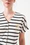 Women's Ecru Buttoned Dress 29136 - 2