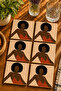 Afro Style Women's Minimalist Modern Set of 6 Coasters - Uv Printing Mdf - 10X10 cm