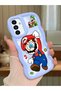 Samsung Galaxy A13 5g Compatible Case Camera Protector Blue Silicone Couple Phone Case Mario Pattern