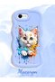 iPhone 6 Plus Compatible Case Camera Protector Blue Silicone Couple Phone Case Cat Pattern - 2