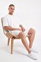 Men's Crew Neck Cotton Side Pocket Slit Comfort Shorts Set - 2