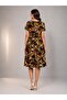 V-Neck Ruffled Women's Dress - 3