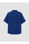 Özmarka New Season Blue Regular Fit 100% Linen Men's Shirt - 7