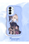 Samsung Galaxy A17 Compatible Case Camera Protector Blue Silicone Couple Phone Case Girl Pattern - 2