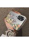 Oppo A60 Compatible Silicone Edge Hard Back Case Couple Phone Case with Floral Pattern - 4