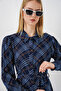 Women's Buttoned Long Hijab Dress 1548 - Navy Blue - 5