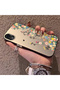 iPhone Xr Compatible Silicone Edge Hard Back Case Couple Phone Case with Floral Pattern - 2