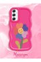 Samsung Galaxy A34 5g Compatible Case Camera Protector Red Silicone Couple Phone Case Floral Pattern - 2