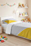 Yellow Gray Geometric Young Room Single Pique Set-Modern Striped 160X220Cm Quilted Bedspread - 6