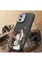 iPhone 17E Compatible Case Camera Protector Black Silicone Couple Phone Case Girl Patterned - 7