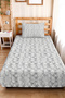Gray Geometric Young Room Single Pique Set - Anthracite Minimal 160X220 cm Quilted Bedspread - 4