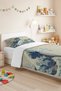 Blue Wave Marine Teen Room Single Pique Set-Japanese Inspired 160X220 cm Quilted Bedspread - 6