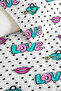 Pop Art Polka Dot Youth Room Single Pique Set-Turquoise Pink 160X220 cm Quilted Bedspread - 3