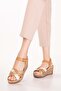 100% Genuine Leather Wedge Heeled Casual Sandals (Order 1 Size Larger) - 4