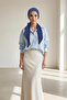 Tie-On Crepe Bonnet Turban,B-101,Indigo - 2