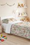 Animal Figured Pastel Girls' Pique Set - Floral Mint Pink Baby Room Bedspread - 160X220 cm - 8