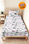 Pink Whale Children's Room Single Pique Set-Marine Black and White 160X220 cm Quilted Bedspread
