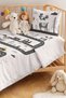 Road Themed Gray Boy's Pique Set - Nordic Yellow Anthracite Baby Room Bedspread - 160X220Cm - 2