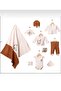 100% Organic Cotton Giraffe Patterned Newborn Hospital Discharge Baby Set - Boxed - 3