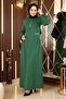 Zipper Detailed Dress Emerald 10269 - 4