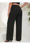 Women's Polka Dot Print Detailed High Waist Trousers