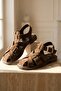 Patrada Women's Brown Suede Ankle Strap Buckle Casual Sandals - 5