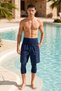 Men's Tights Sports Shorts Swimwear Shorts Rks-013 Navy Blue - 3