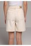 Loose Fit High Waist Straight Women's Ecru Denim Jean Shorts - 2