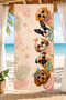 Dog with Glasses Portrait Patterned 70X150 Beach Towel - 5
