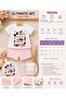 Strawberry Kitten Patterned Baby Girl Top and Bottom Summer Set - 7