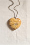 Heart Shaped Agate Natural Stone Steel Pendant - 3