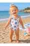 Girl's Ruffle One-Piece Swimsuit Sea Beach Pool Swimwear 1-2 2-3 3-4 4-5 5-6 Years Old Matching Patterned Digital Print Fabric