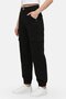 Women Regular Fit Solid Cargo Pants, Black - 3